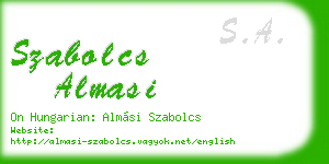 szabolcs almasi business card